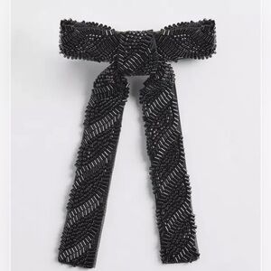 New Torrid Black Beaded Bow Barrette